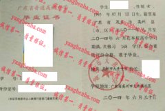 高州市大井中学毕业证样本