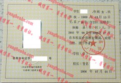 广西田阳高中毕业证样本