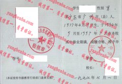 广州市第五中学毕业证样本