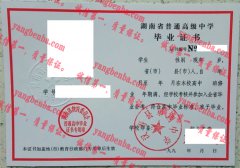 汉寿县第四中学毕业证样本