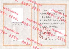 鹤岗市私立育才中学毕业证样本