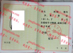 佳县第一职业中学毕业证样本