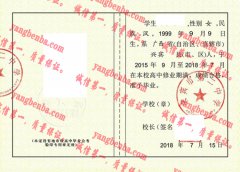 来宾市第二中学毕业证样本