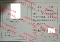 临兆县红旗红字高中毕业证样本