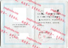 平凉市第四中学毕业证样本