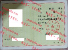 山西省彬县中学毕业证样本