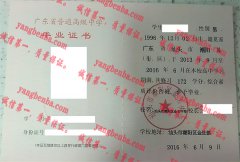 汕头市朝阳区金玉中学毕业证样本