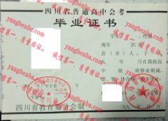 四川省高县中学毕业证样本