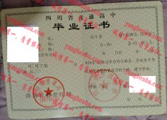 四川省平昌中学毕业证样本