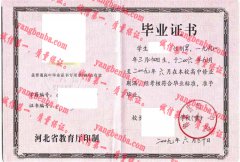 徐水县第一中学毕业证样本