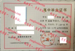 盐城市时杨中学毕业证样本