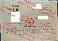 镇雄县大湾中学毕业证样本