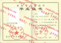 重庆市江津中学毕业证样本