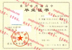 重庆市教育委员会毕业证样本