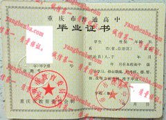 重庆市双桥中学毕业证样本