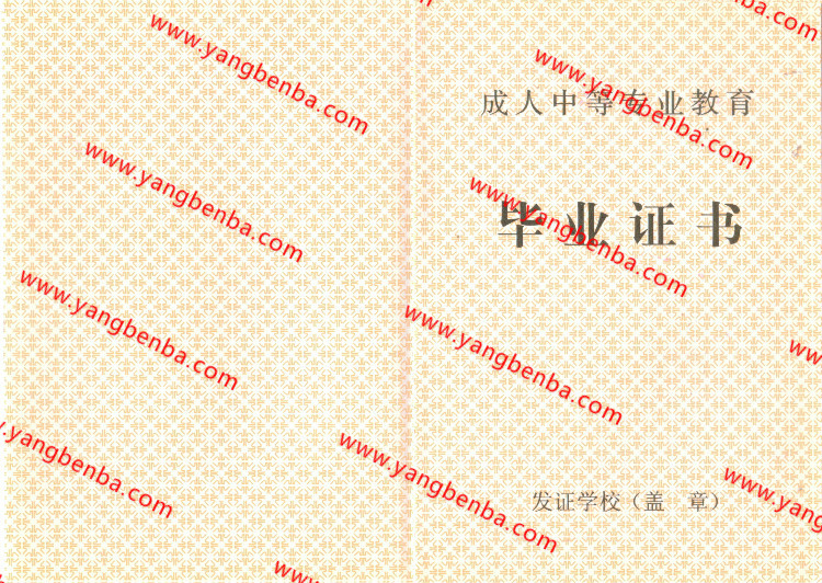 江苏省中专毕业证样本内页