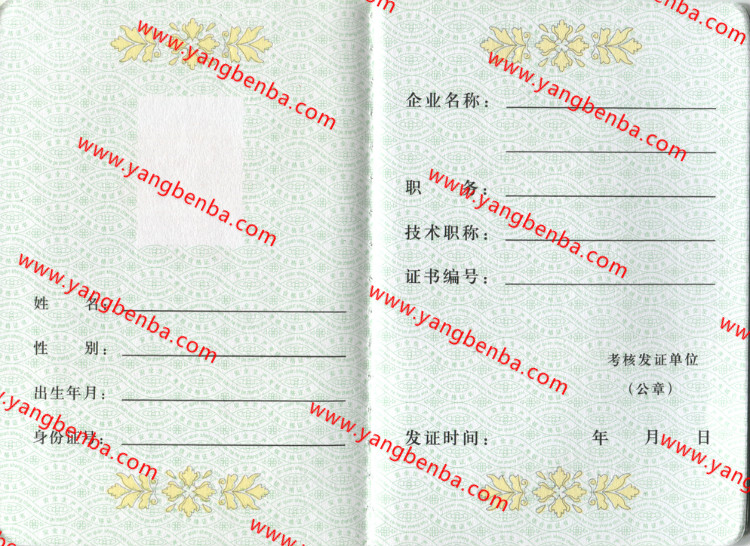 安全生产考核合格证书样本内页2