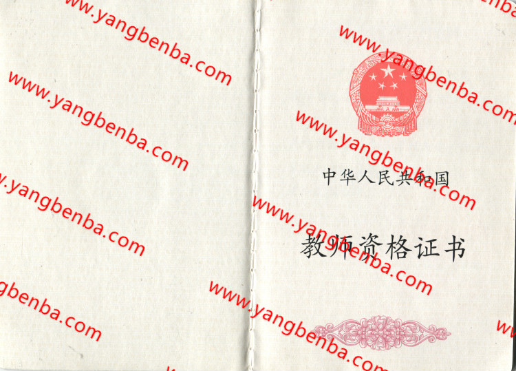 教师资格证样本内页4