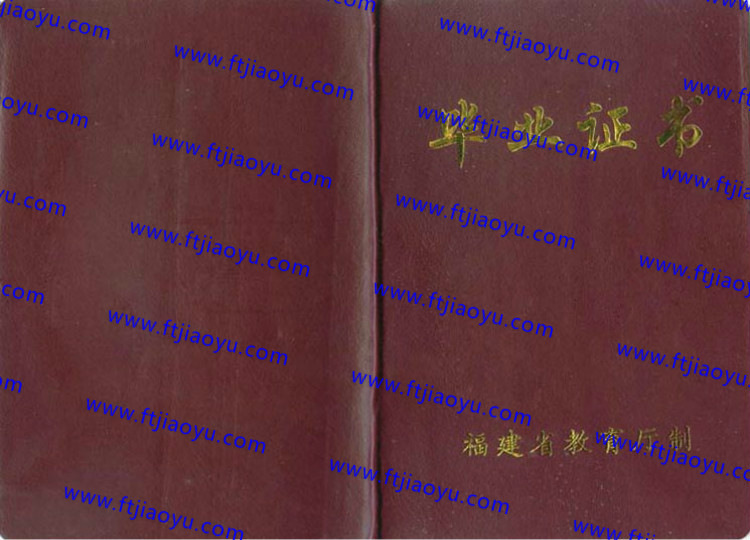 福建省高中毕业证样本