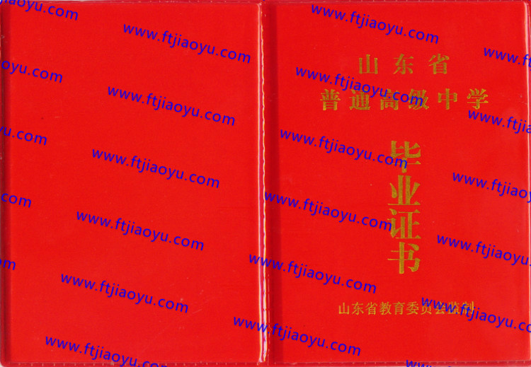 山东省高中毕业证样本