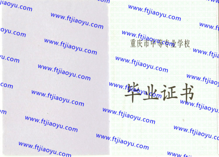 重庆市中专毕业证样本