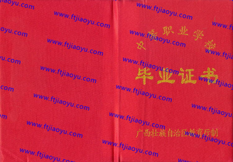 广西省中专毕业证样本