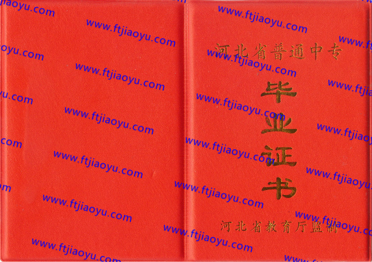 河北省中专毕业证样本