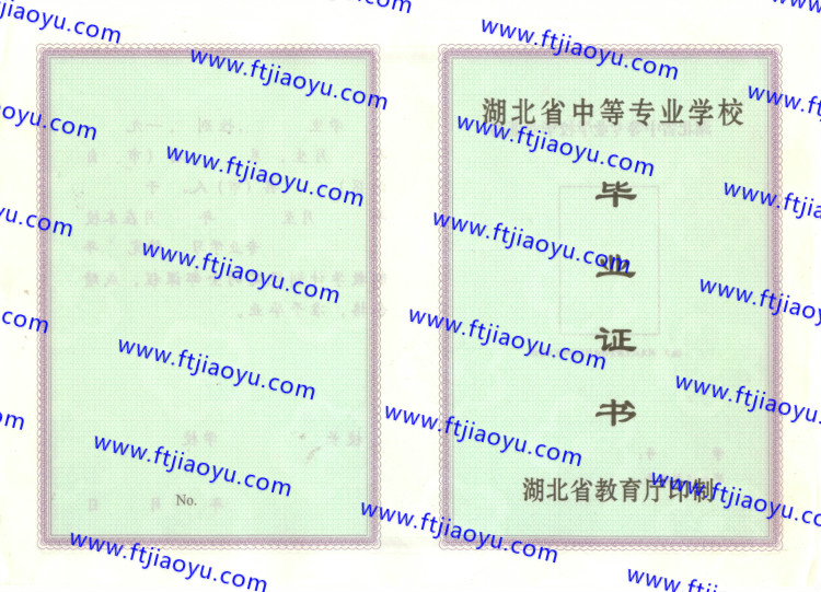 湖北省中专毕业证样本