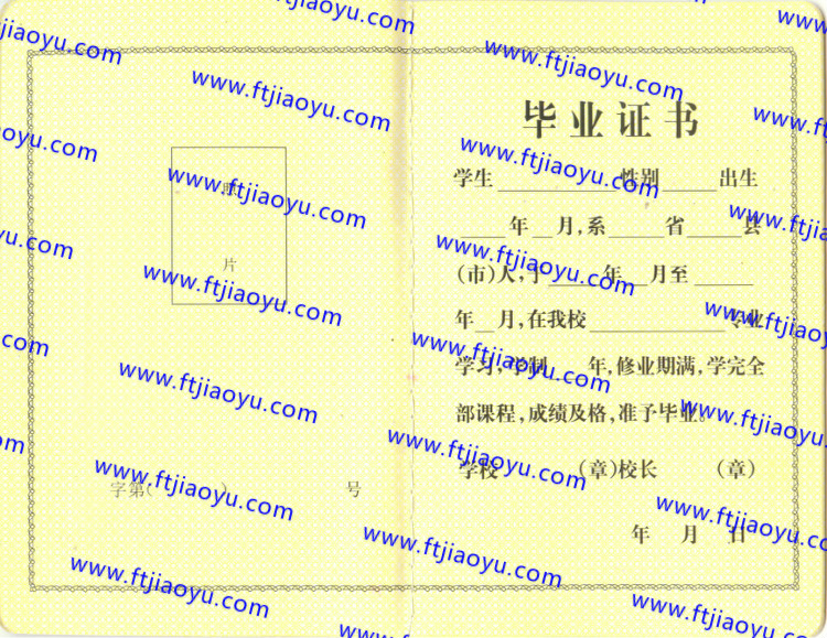 四川省中专毕业证样本