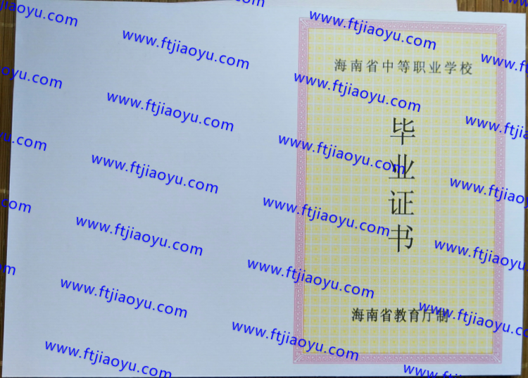 海南省中专毕业证样本