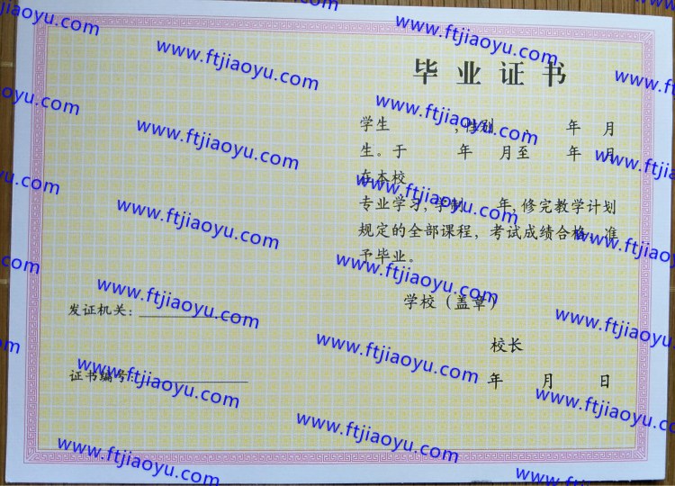 海南省中专毕业证样本