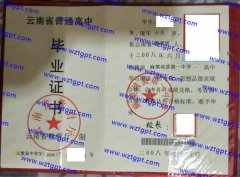 麻栗坡县第一中学高中毕业证样本