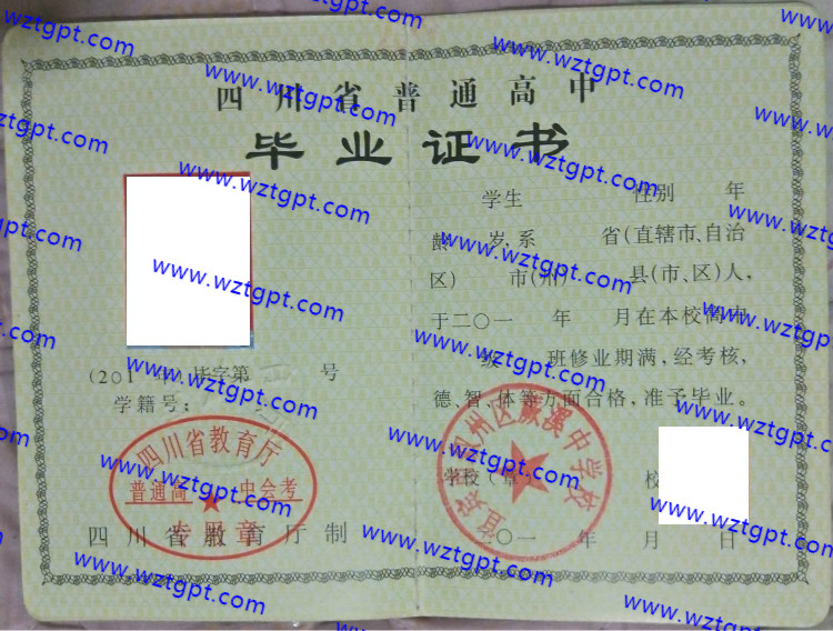 宜宾市叙州区蕨溪中学校高中毕业证样本