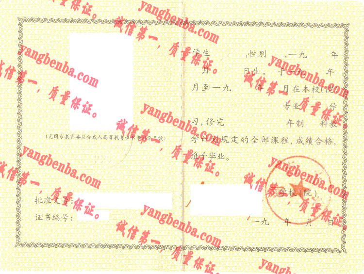 湖南大学毕业证样本