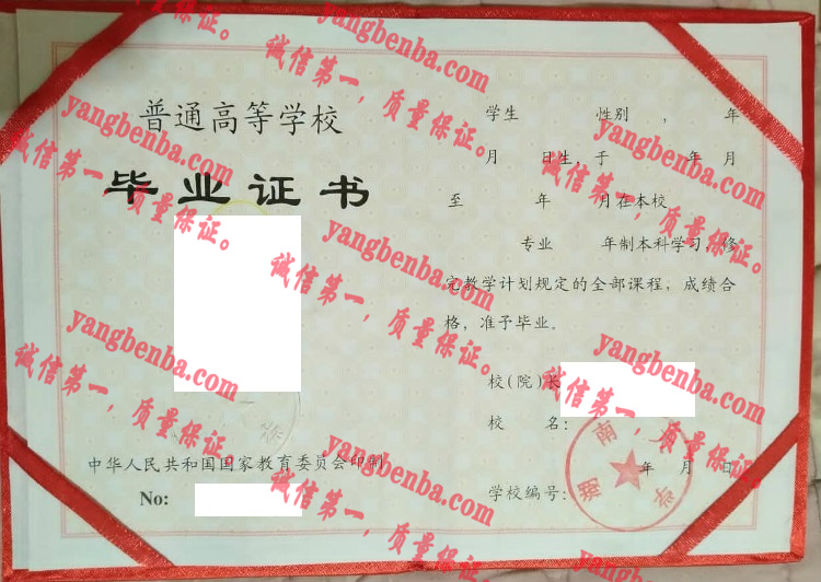 湖南大学毕业证样本