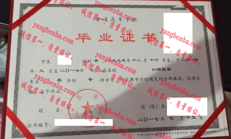 辽东学院毕业证样本