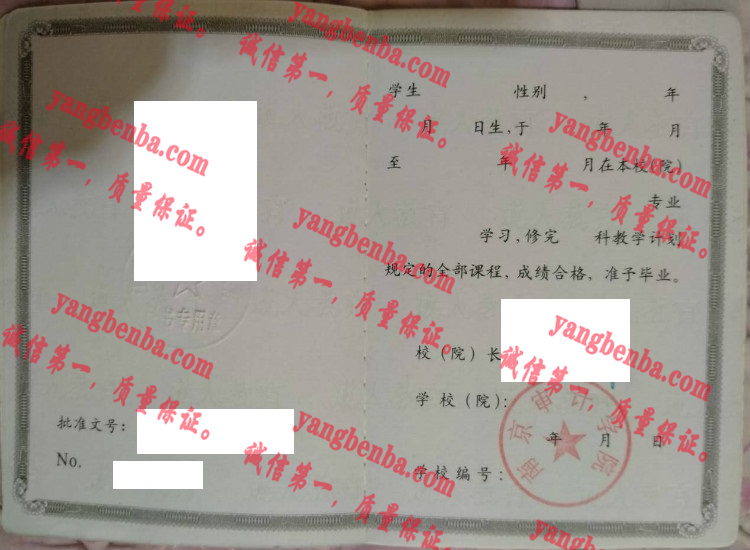 南京审计学院毕业证样本