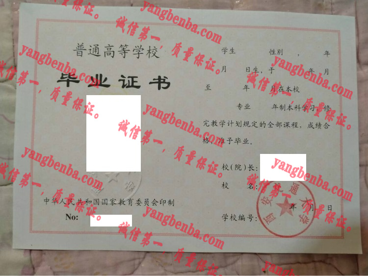 西安交通大学毕业证样本