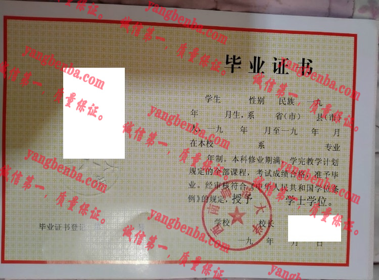 西南师范大学毕业证样本