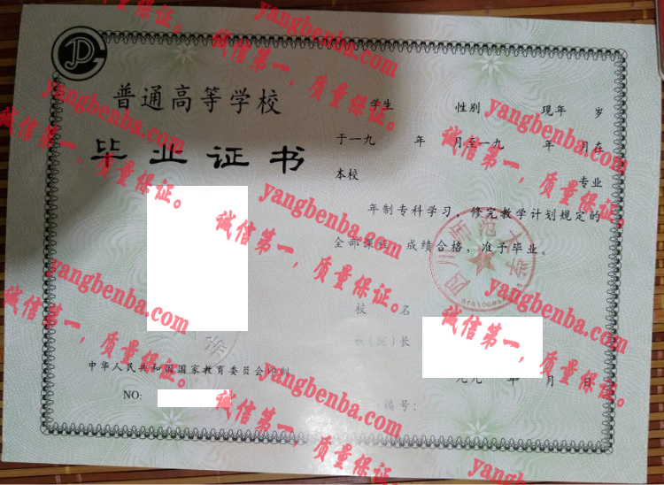 四川师范大学毕业证样本