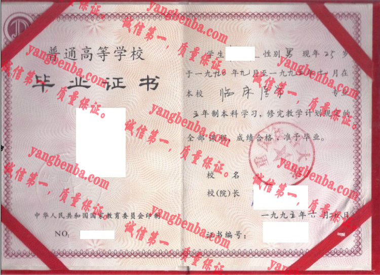 重庆医科大学毕业证样本