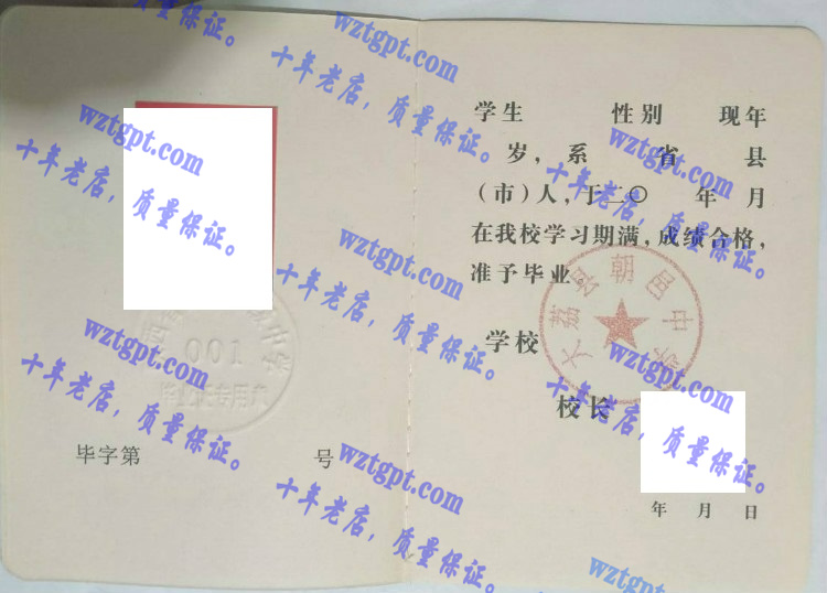 大荔县朝邑中学毕业证样本