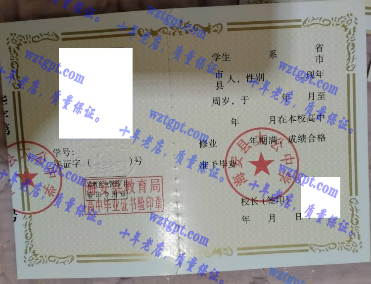 海安县大公中学毕业证样本