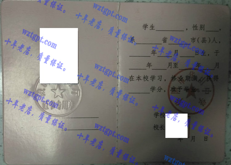 华阴市华山中学毕业证样本
