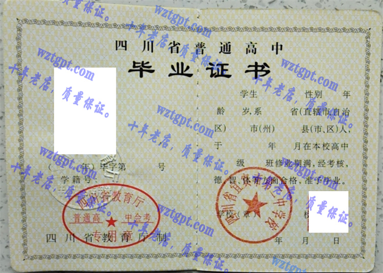 四川省宜宾市第二中学校毕业证样本