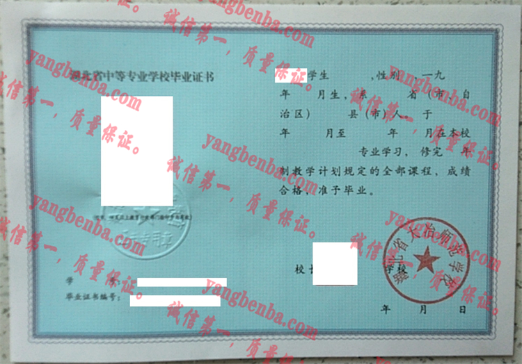 湖北省大冶师范学院毕业证样本