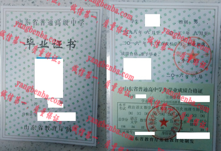 宁津县第一中学毕业证样本