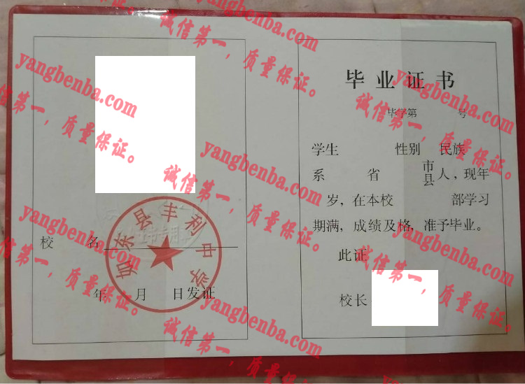 如东县丰利中学毕业证样本