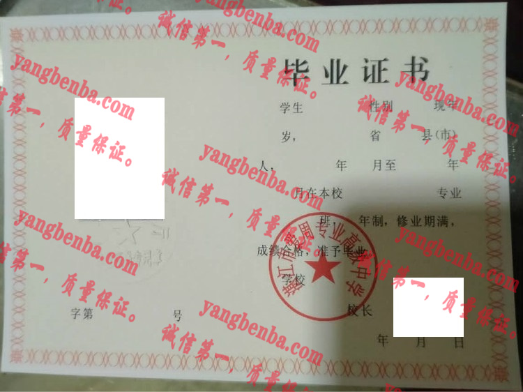 湛江市爱周专业高级中学毕业证样本